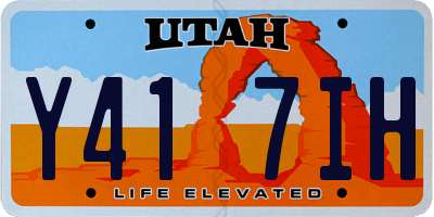 UT license plate Y417IH