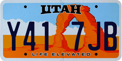 UT license plate Y417JB