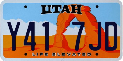 UT license plate Y417JD