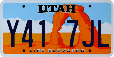 UT license plate Y417JL