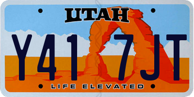 UT license plate Y417JT