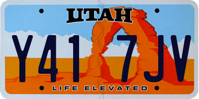 UT license plate Y417JV