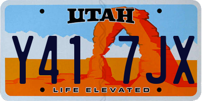 UT license plate Y417JX