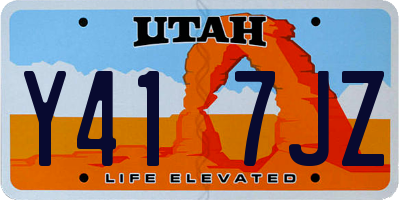 UT license plate Y417JZ
