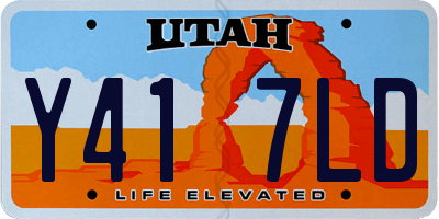 UT license plate Y417LD