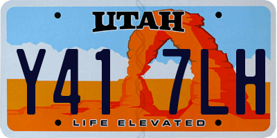 UT license plate Y417LH