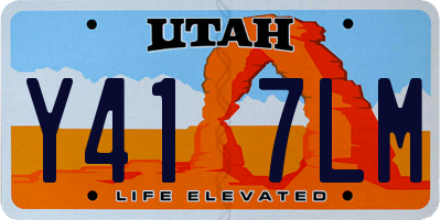 UT license plate Y417LM