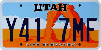 UT license plate Y417MF