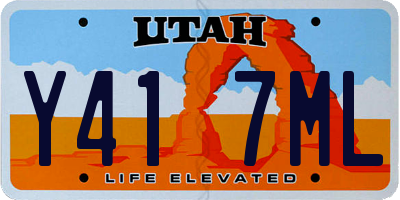 UT license plate Y417ML