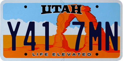 UT license plate Y417MN