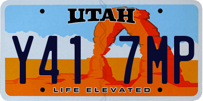 UT license plate Y417MP