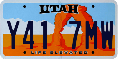 UT license plate Y417MW