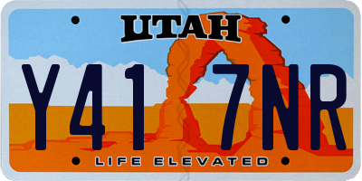 UT license plate Y417NR
