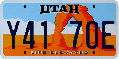 UT license plate Y417OE
