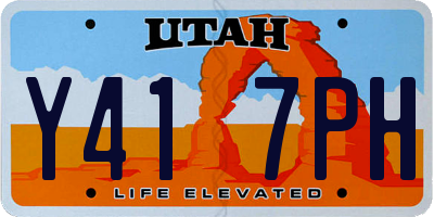 UT license plate Y417PH