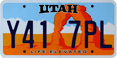 UT license plate Y417PL