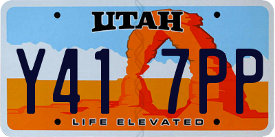 UT license plate Y417PP
