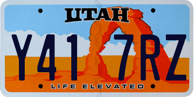 UT license plate Y417RZ