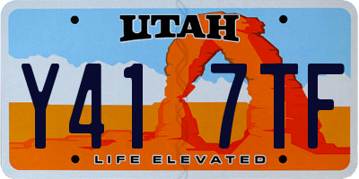 UT license plate Y417TF