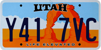 UT license plate Y417VC