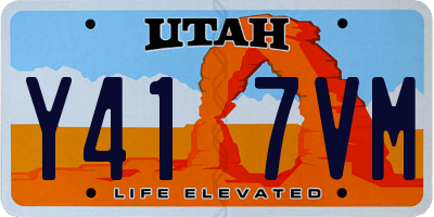 UT license plate Y417VM