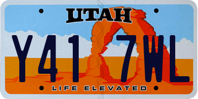 UT license plate Y417WL