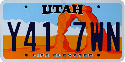 UT license plate Y417WN