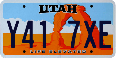 UT license plate Y417XE