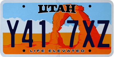 UT license plate Y417XZ