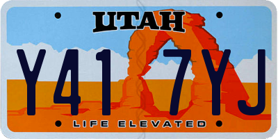 UT license plate Y417YJ