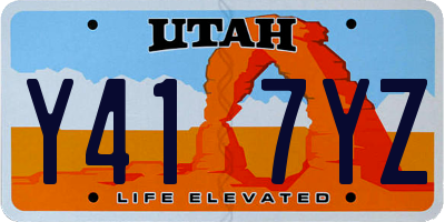 UT license plate Y417YZ