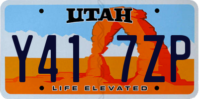 UT license plate Y417ZP