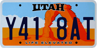 UT license plate Y418AT