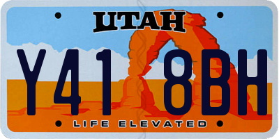 UT license plate Y418BH