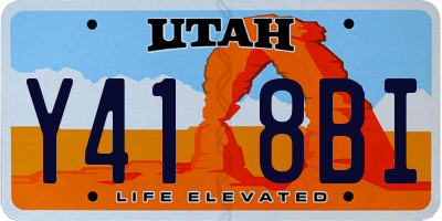 UT license plate Y418BI