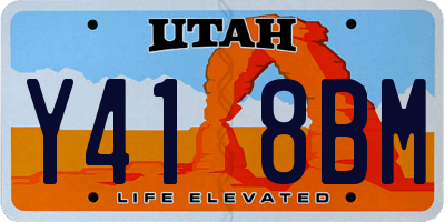 UT license plate Y418BM
