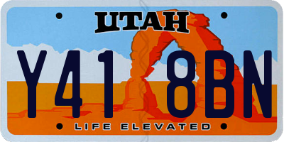 UT license plate Y418BN