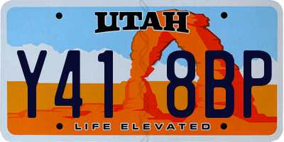 UT license plate Y418BP