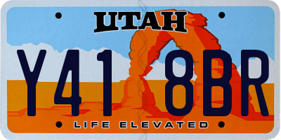 UT license plate Y418BR