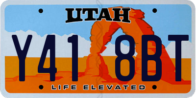 UT license plate Y418BT