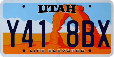 UT license plate Y418BX