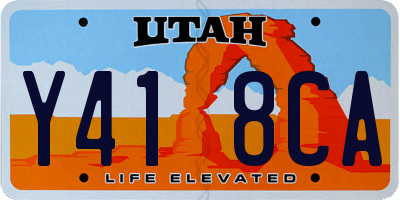 UT license plate Y418CA