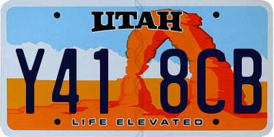 UT license plate Y418CB
