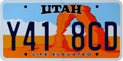 UT license plate Y418CD