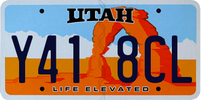 UT license plate Y418CL