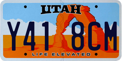 UT license plate Y418CM