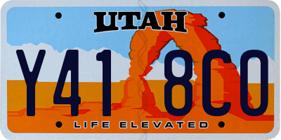UT license plate Y418CO