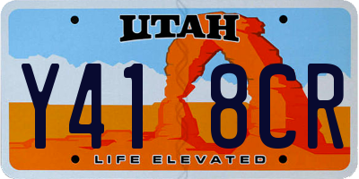UT license plate Y418CR