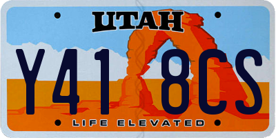 UT license plate Y418CS