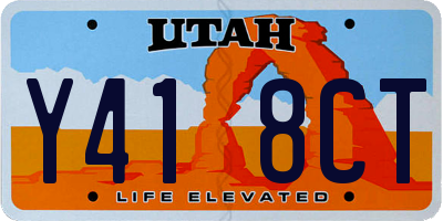 UT license plate Y418CT